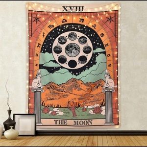 Tarot Card Moon Tapestry
